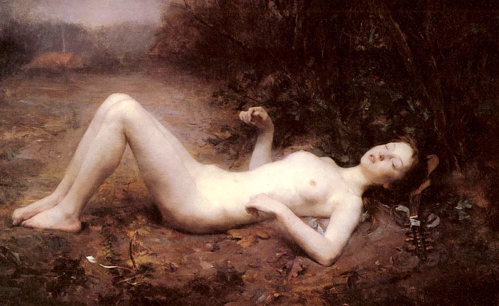 A_Nude_With_Mandoline-George_Callot-1873