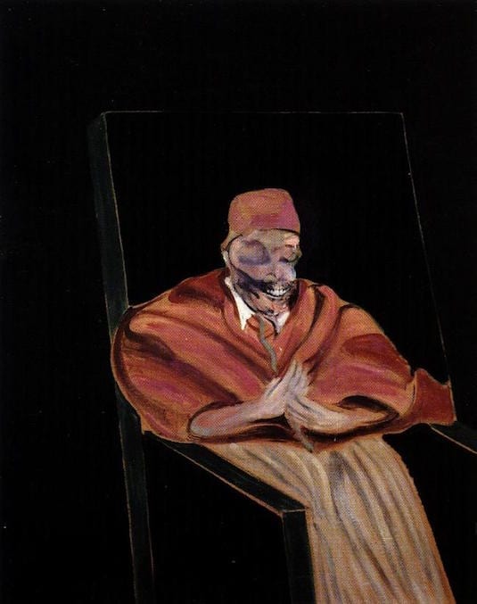 francis+bacon+-+study+for+a+pope+iv+1961+